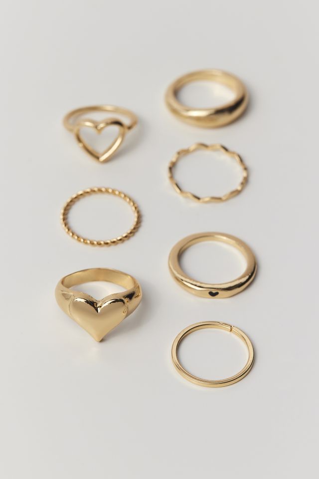 Statement Heart Ring Set #1