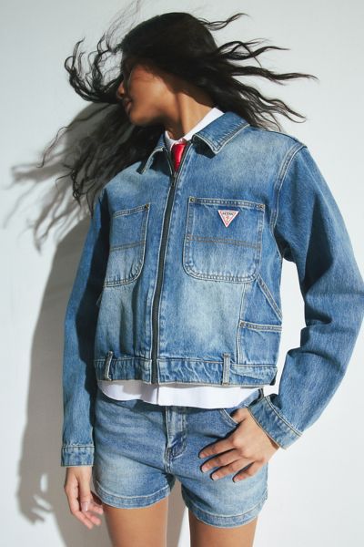 GUESS ORIGINALS Cropped Carpenter Denim Jacket | Urban Outfitters