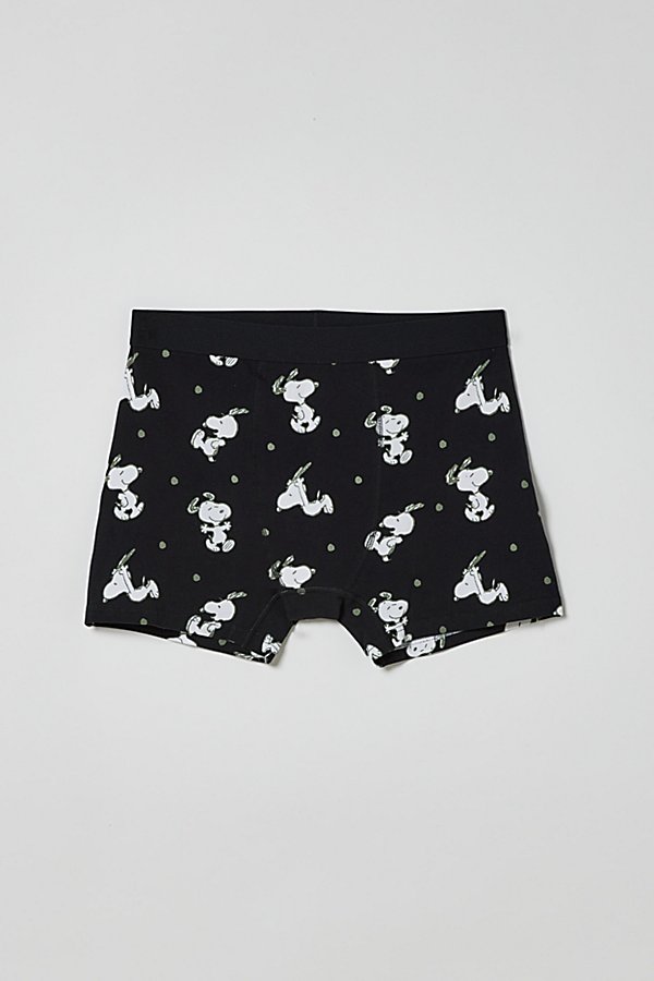 Urban Outfitters Snoopy Boxer Brief In Black, Men's At