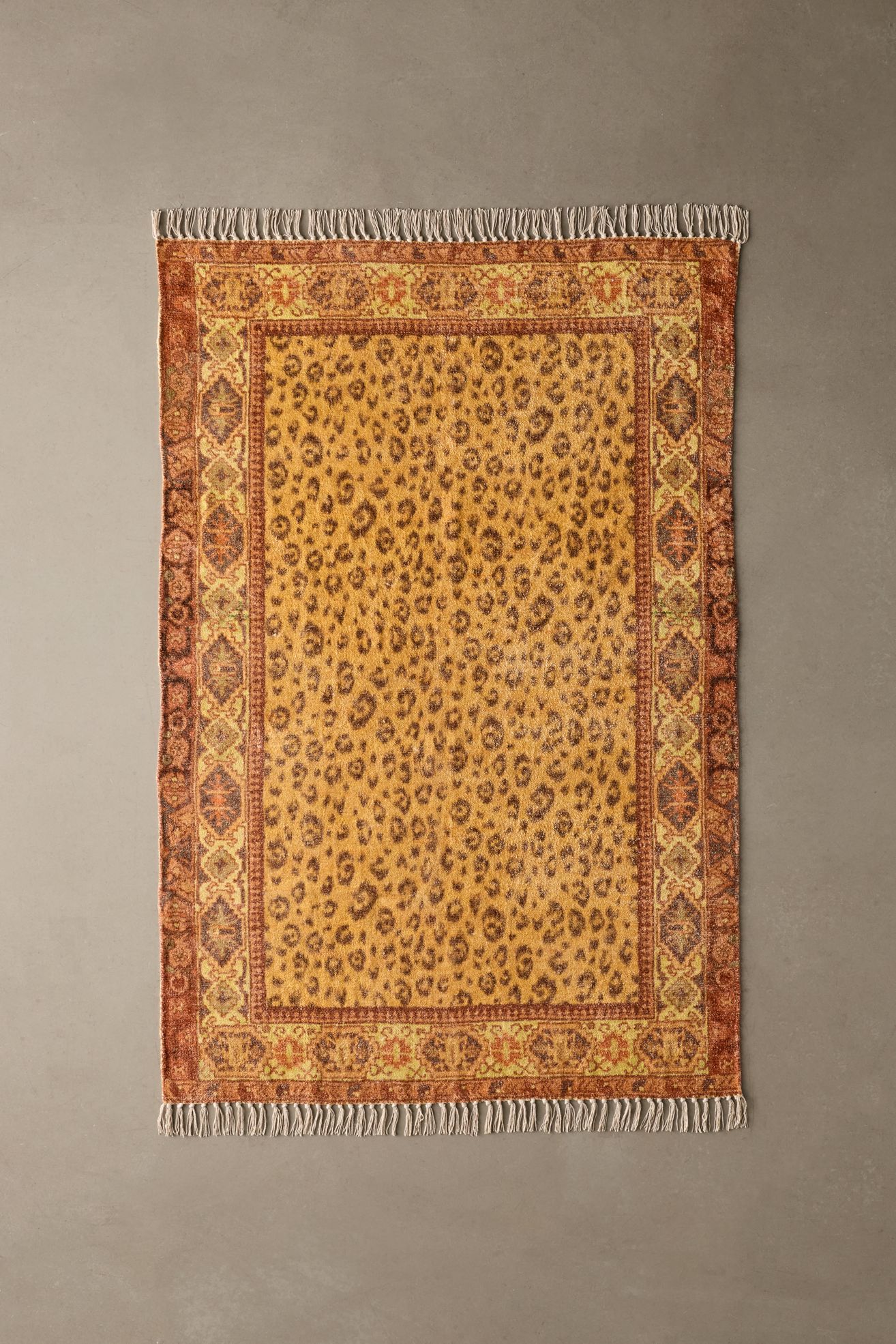 Lenore Digital Printed Chenille Rug - Gold, Regular, 2X3