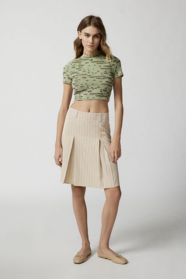 Motel Lia Pinstripe Midi Skirt #1