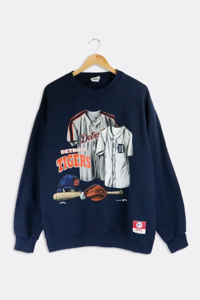 Vintage MLB Genuine Merchandise Detroit Tigers Nutmeg Jersey Art Sweatshirt