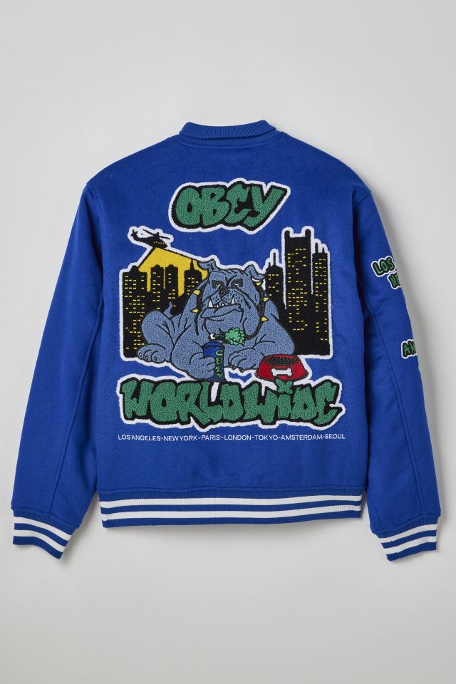 OBEY Roll Call Varsity Jacket Urban Outfitters