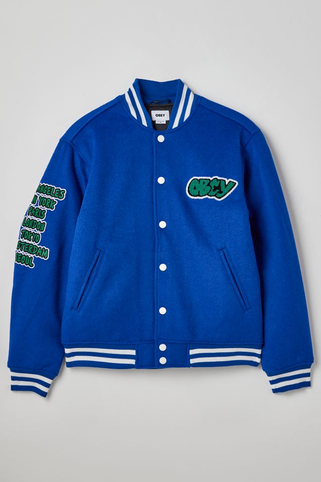 OBEY Roll Call Varsity Jacket | Urban Outfitters
