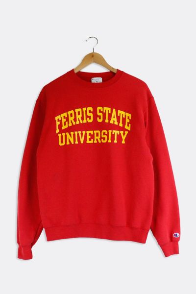 Vintage 2024 Champion Ferris University Hoodie Maroon Size XL