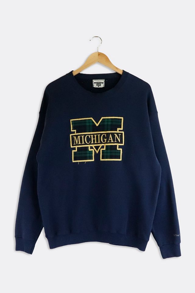 Vintage Michigan Embroidered Sweatshirt Urban Outfitters