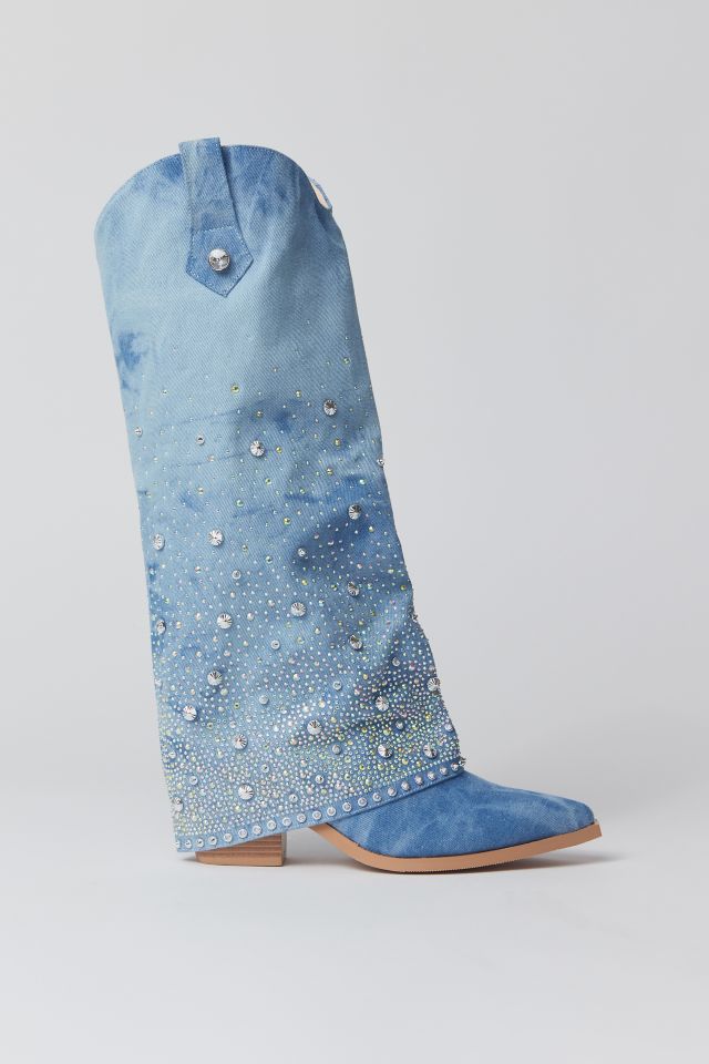 Azalea Wang Mellow Denim Cowboy Boot #2