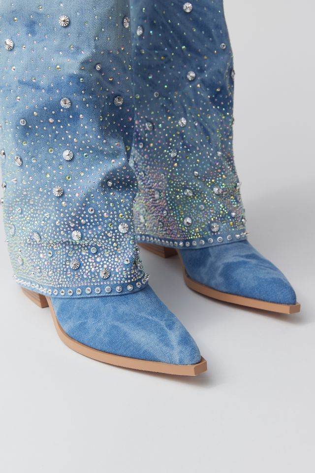 Azalea Wang Mellow Denim Cowboy Boot #5