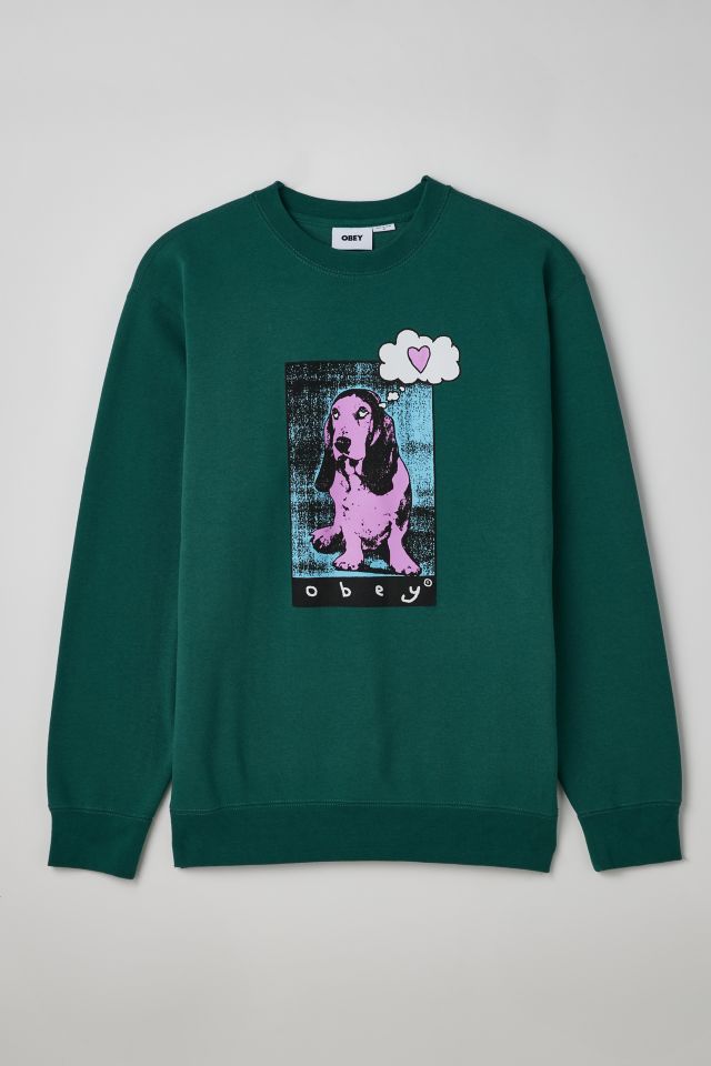 OBEY Love Pup Crew Neck Sweatshirt | Urban Outfitters