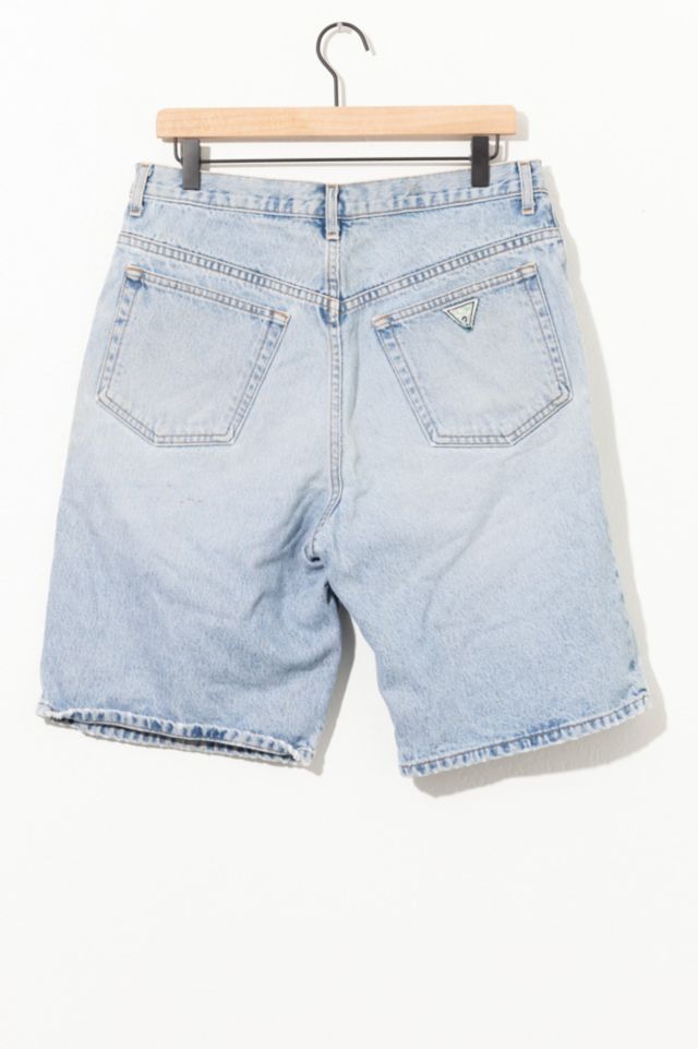Vintage 1990s Distressed GUESS Denim Jean Shorts