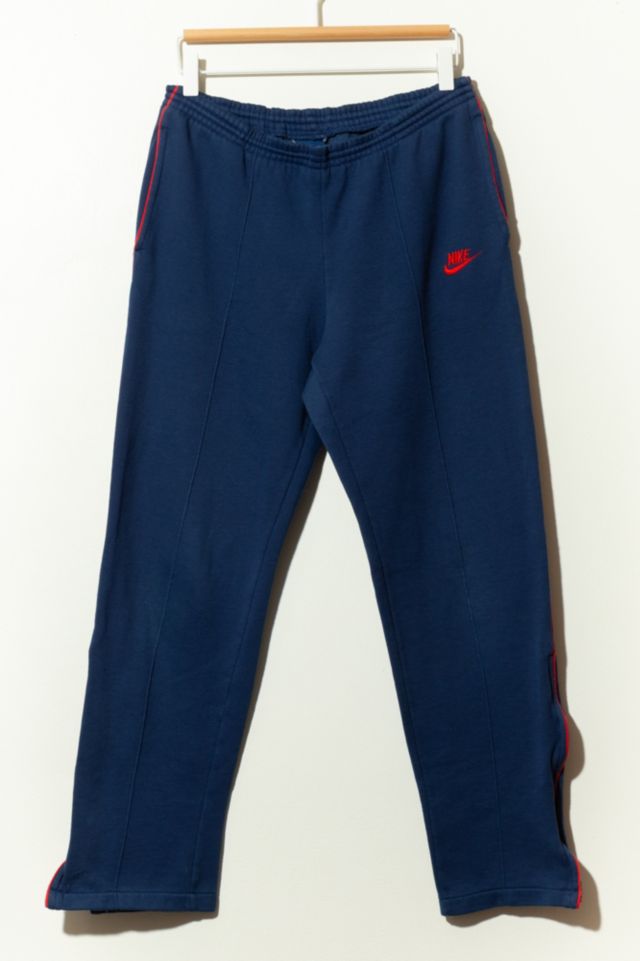 Vintage 1970s Nike Blue Red Stripe Jogger Sweatpants | Urban Outfitters