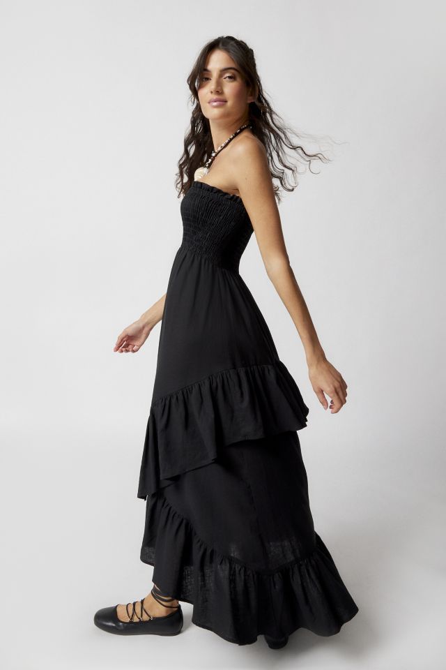 Urban Renewal Made In LA Linen Smocked Ruffle Dress #2