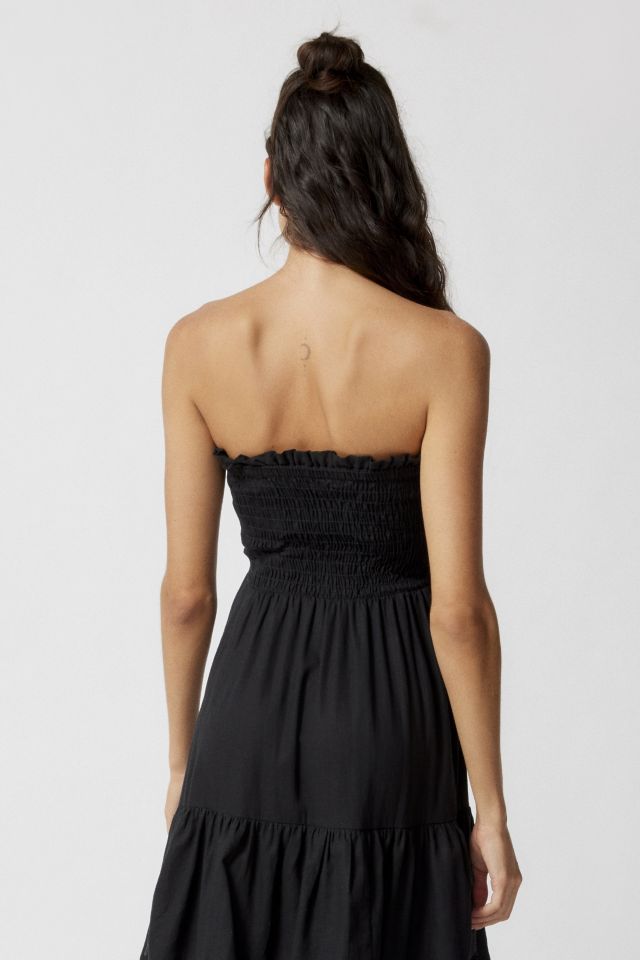 Urban Renewal Made In LA Linen Smocked Ruffle Dress #3