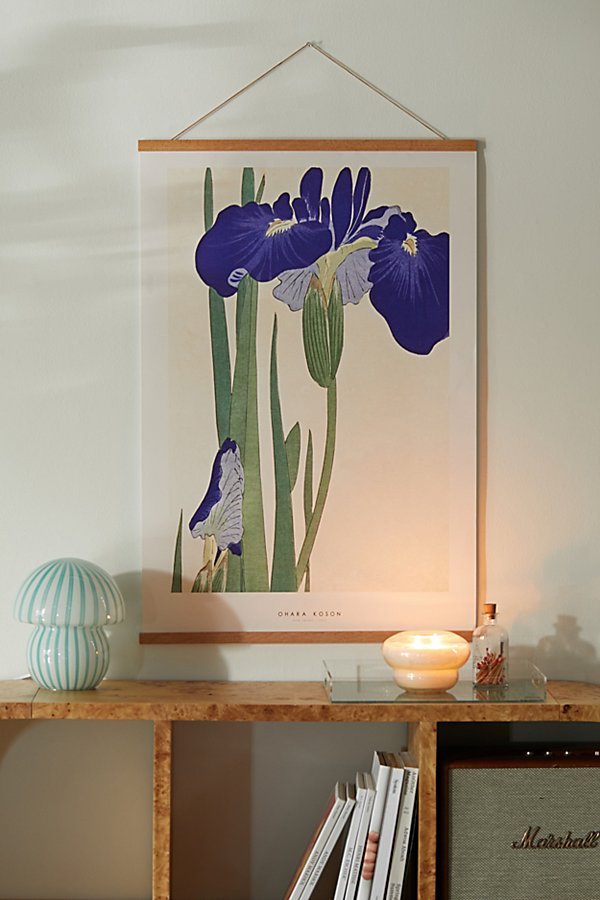 Pstr Studio Ohara Koson Blue Irises Art Print In Blue At Urban Outfitters