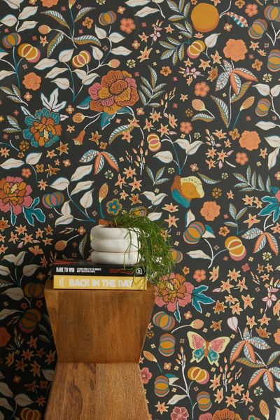 Urban Outfitters Uo Home Hazel Removable Wallpaper In Black At  In Multi