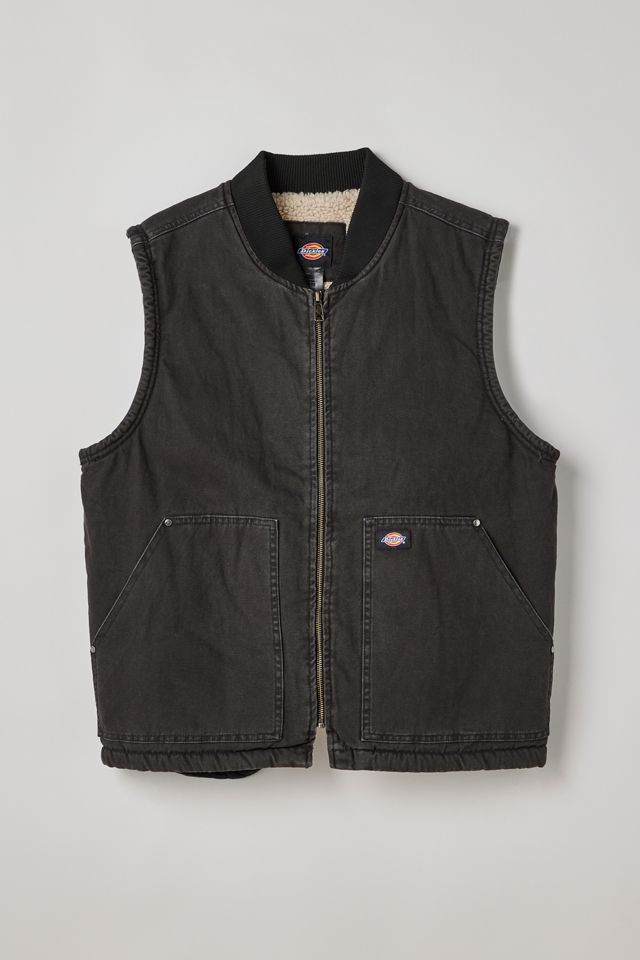 Dickies Fleece Lined Canvas Vest | Urban Outfitters