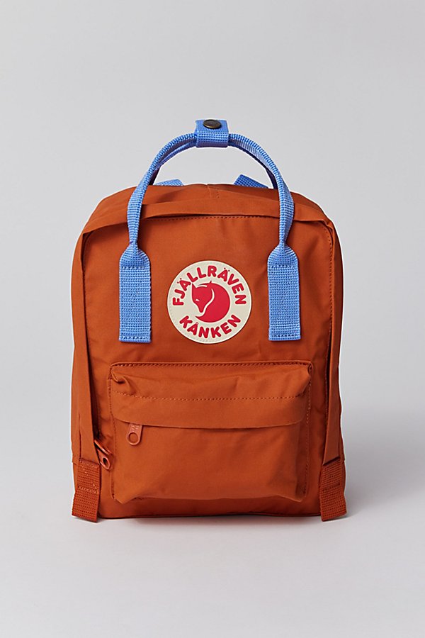 Fjall Raven Kanken Mini Backpack In Terracotta Brown + Ultramarine