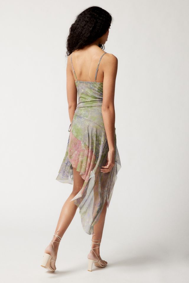 UO Phoebe Mesh Asymmetrical Midi Dress #5