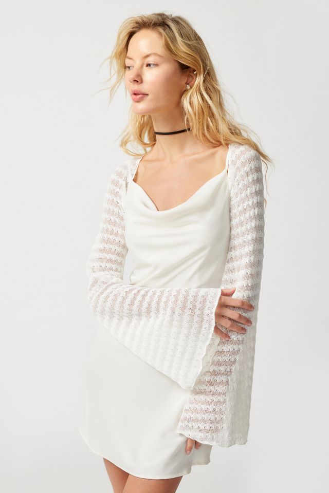 Urban Renewal Remnants Loose Knit Bell Sleeve Sweater Shrug #2