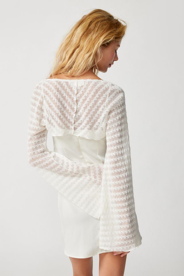 Urban Renewal Remnants Loose Knit Bell Sleeve Sweater Shrug #4