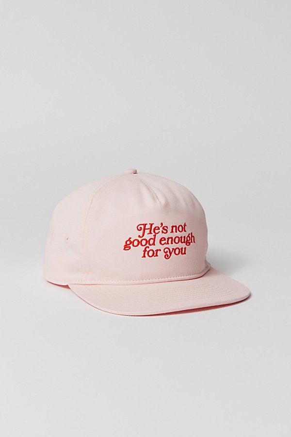Urban Outfitters He's Not Good Enough For You Baseball Hat In Pink, Men's At