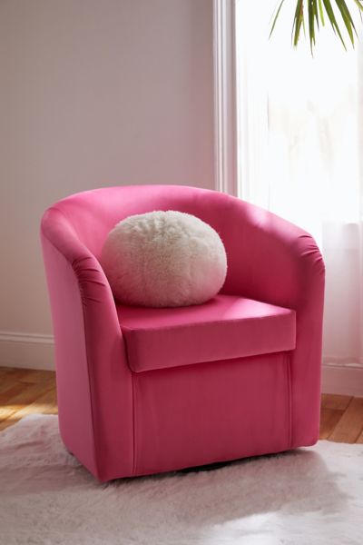 Urban Outfitters Kennedy Velvet Swivel Chair In Pink