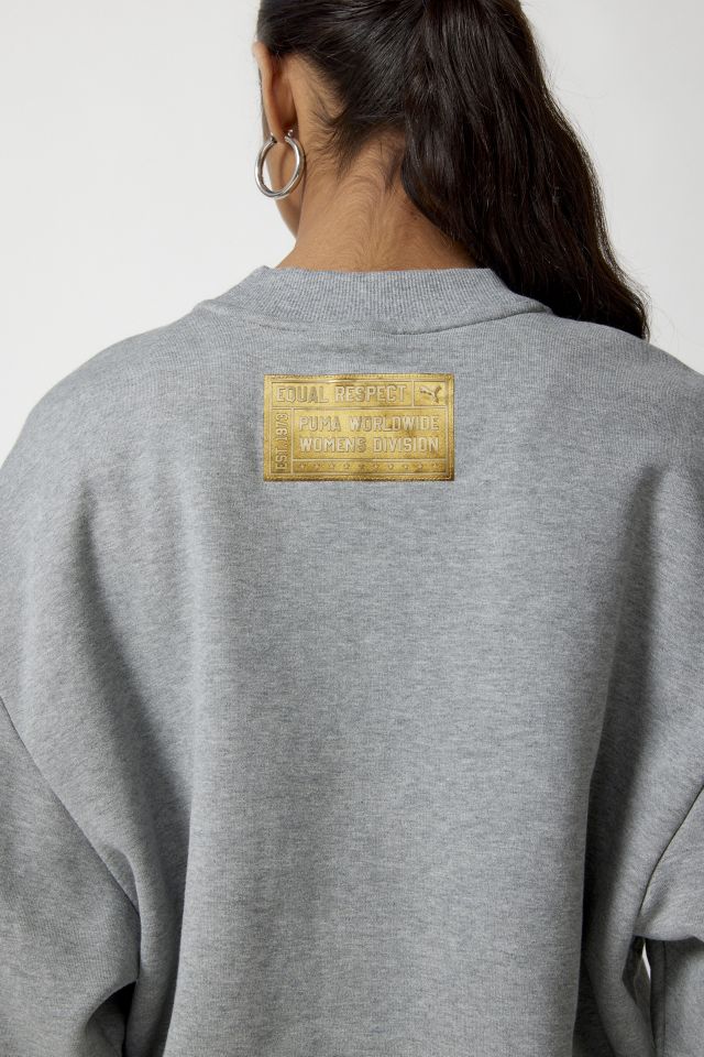 Puma gold logo outlet sweatshirt