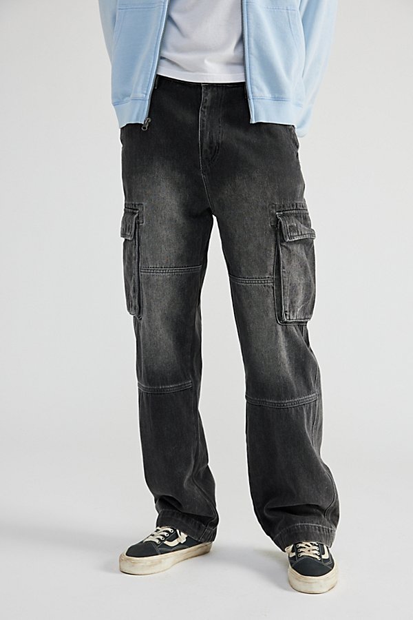Bdg Baggy Skate Fit Cargo Jean In Black, Men's At Urban Outfitters