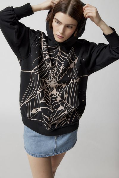 UO Nate Spiderweb Hoodie Sweatshirt Urban Outfitters