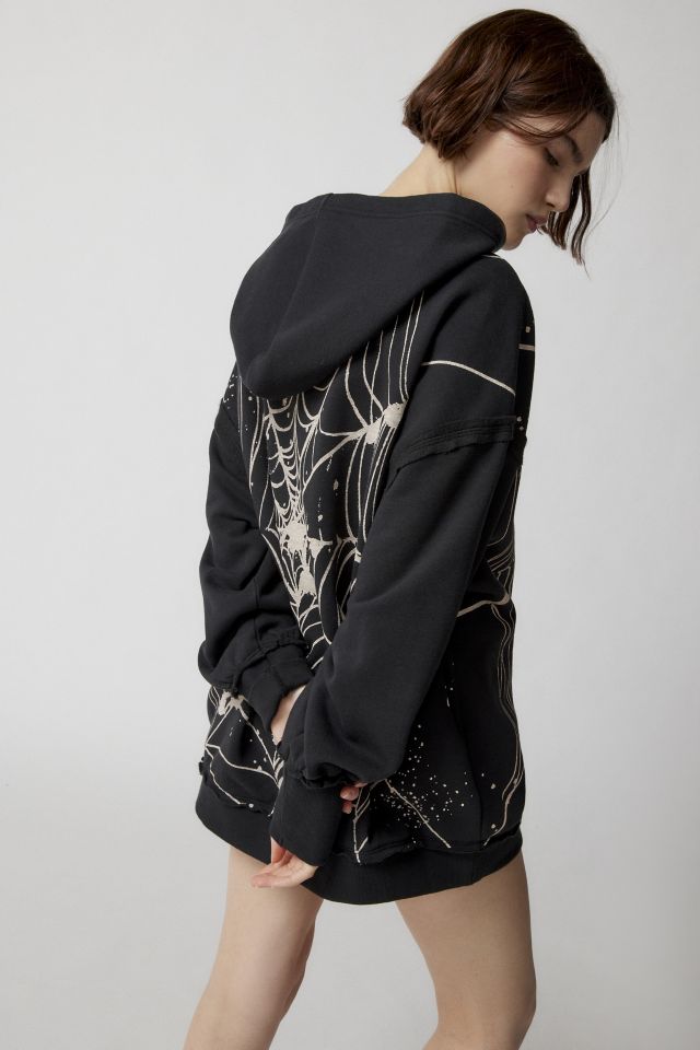 UO Nate Spiderweb Hoodie Sweatshirt #3