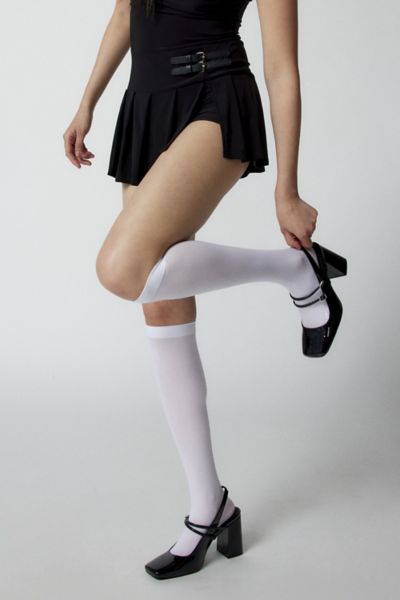 Urban Outfitters Classic Sheer Knee High Sock In White