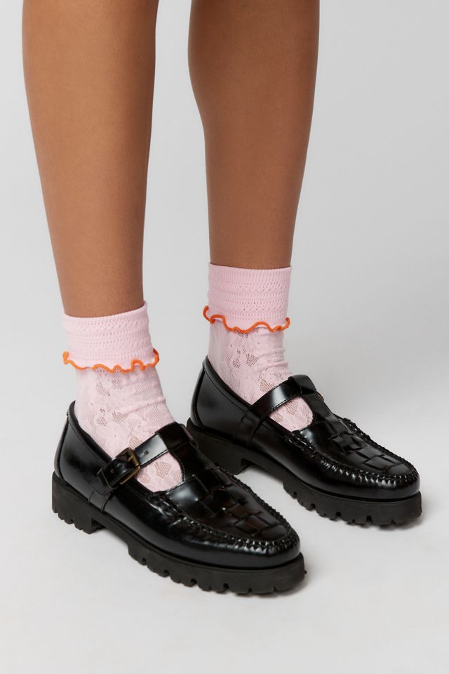 Lace Pointelle Ruffle-Trim Sock | Urban Outfitters