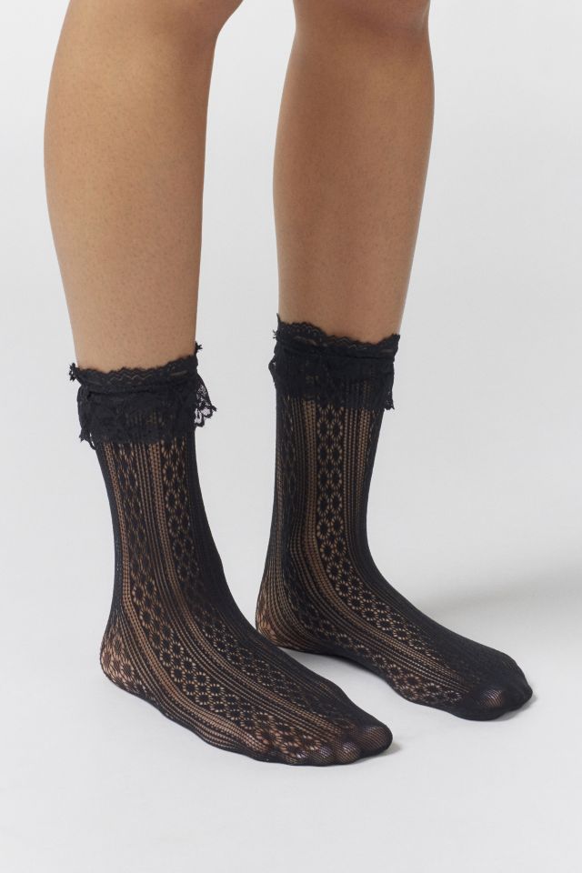 Chaussette Mi-mollet en Dentelle Volantée #1