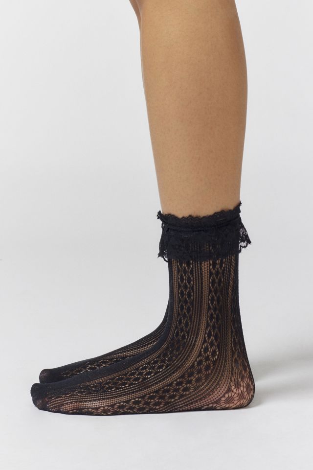 Chaussette Mi-mollet en Dentelle Volantée #4