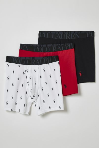 Polo Ralph Lauren Classic Boxer Brief 3-pack In Red, Men's At Urban Outfitters
