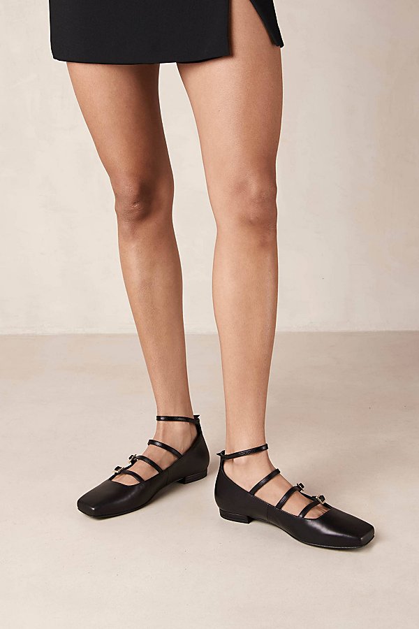 Shop Alohas Luke Leather Ballet Flat In Black, Women's At Urban Outfitters