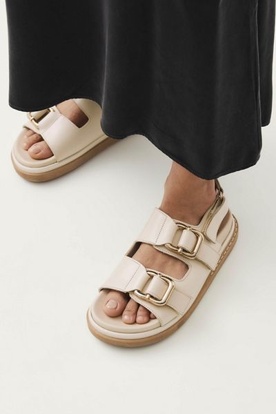 ALOHAS Harper Leather Slingback Buckled Sandal