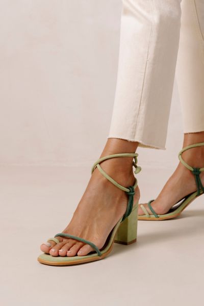 Alohas Grace Jasmine Navy Sandal In Green