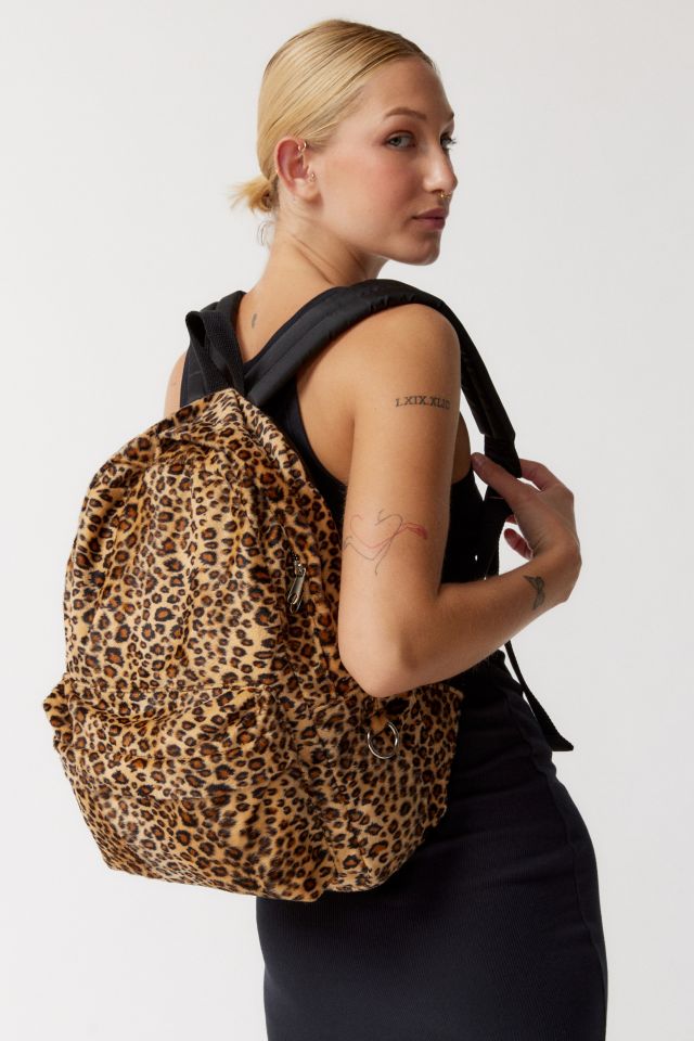 BDG Animal Print Fuzzy Backpack