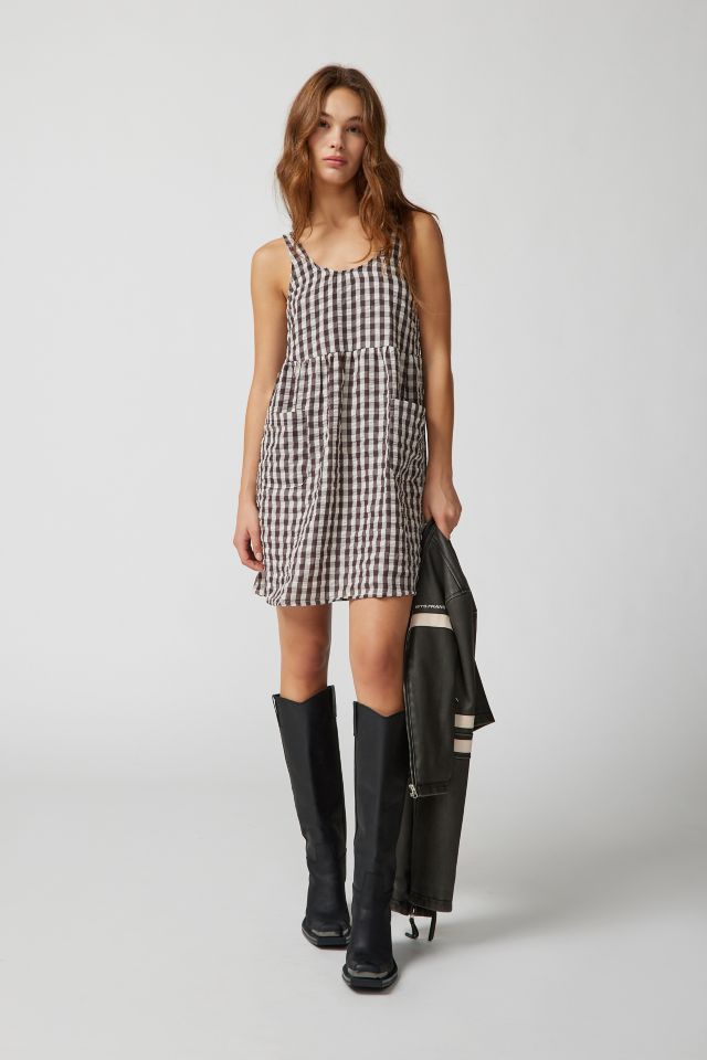 Black gingham hot sale mini dress