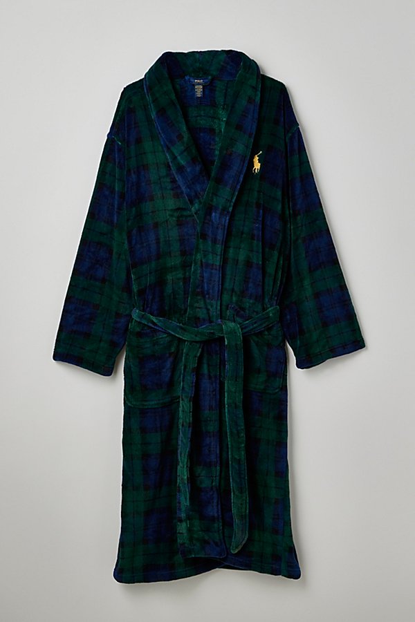 POLO RALPH LAUREN MICROFIBER PLUSH ROBE IN ASSORTED, MEN'S AT URBAN OUTFITTERS