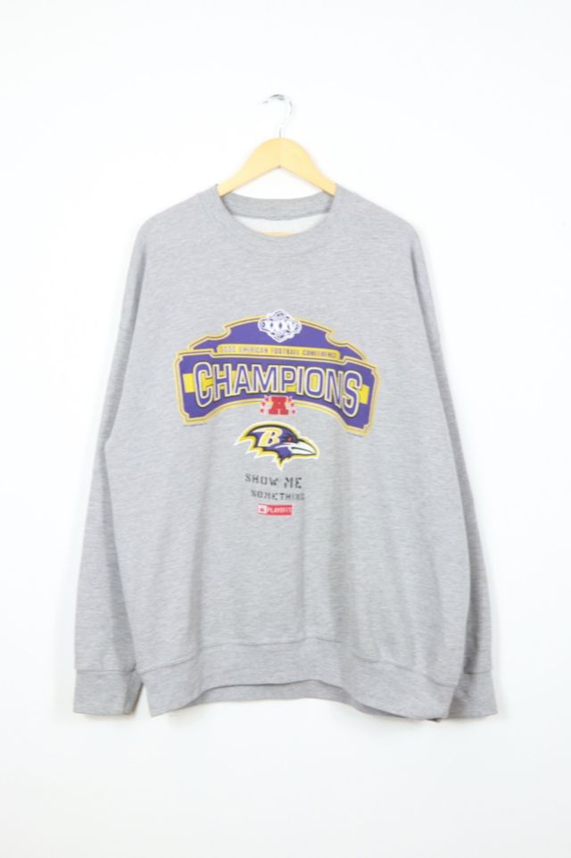 Vintage 2000 Baltimore Ravens AFC Champions Crewneck Sweatshirt | Urban ...