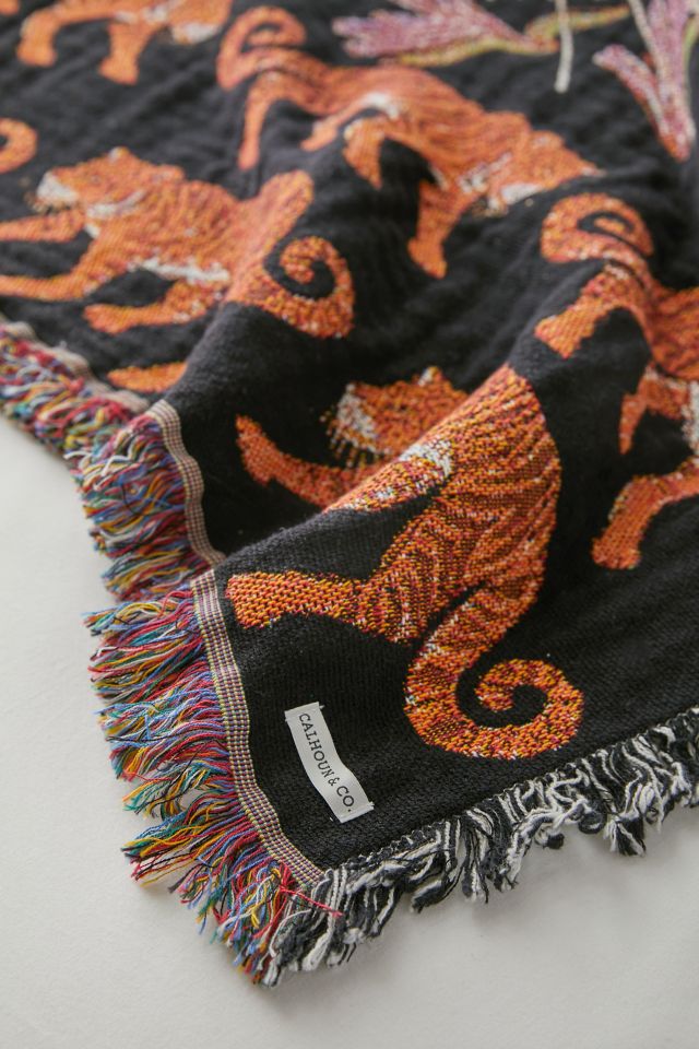 Couverture Jeté Calhoun & Co. Parade Tigre Tapisserie #2