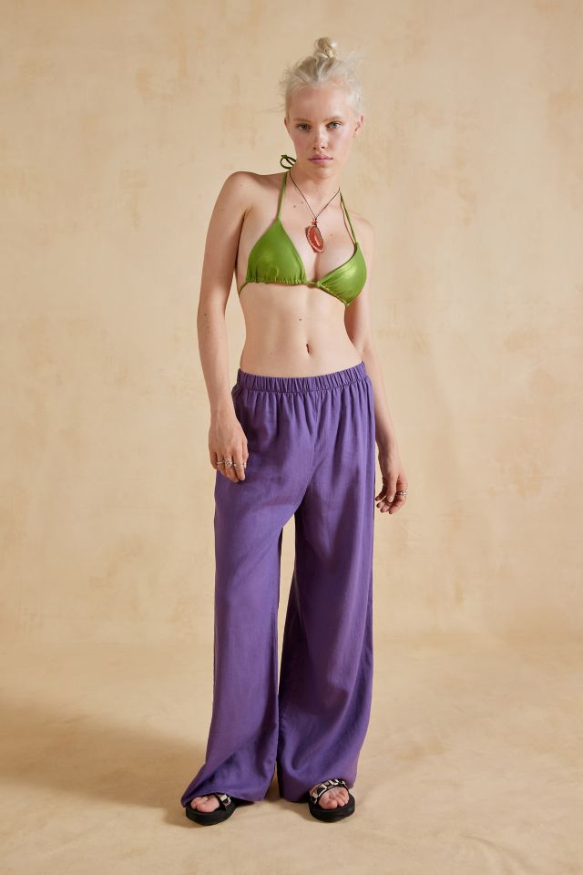 Fitted hot sale flowy pants