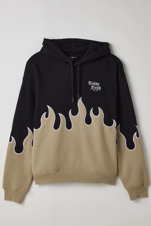 Teddy Fresh Applique Flames Hoodie Sweatshirt | Urban Outfitters Canada