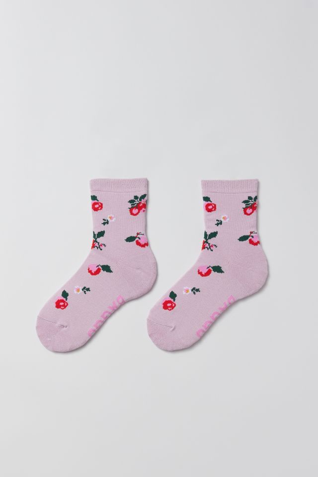 BAGGU Needlepoint Apple Crew Sock #2