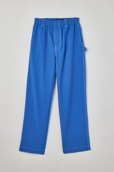 Urban Outfitters Uo Nylon Skate Fit Carpenter Pant In Navy