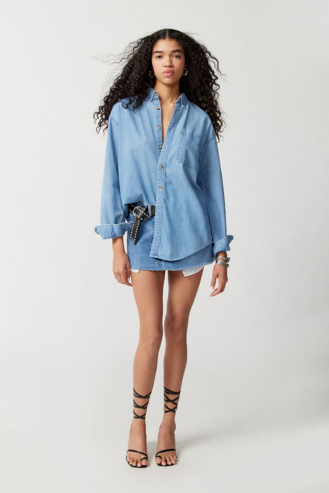 Urban Renewal Vintage Oversized Denim Shirt #3