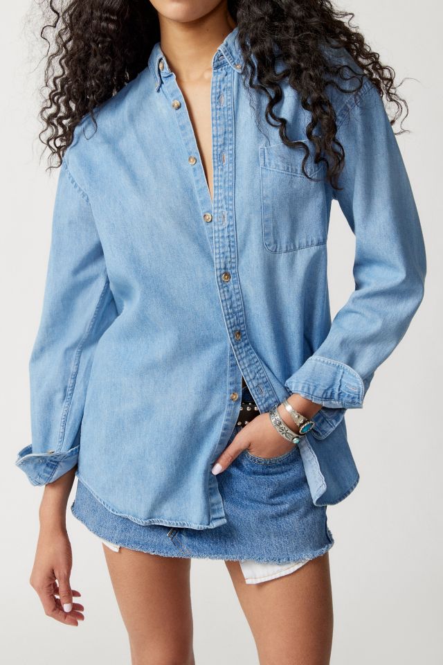 Urban Renewal Vintage Oversized Denim Shirt #4