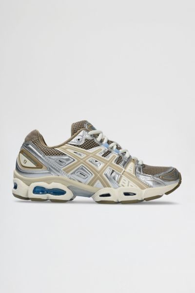 Asics Gel-nimbus 9 Sportstyle Sneakers In Pepper/wood Crepe, Women's At Urban Outfitters In Pepper/wood Crepe
